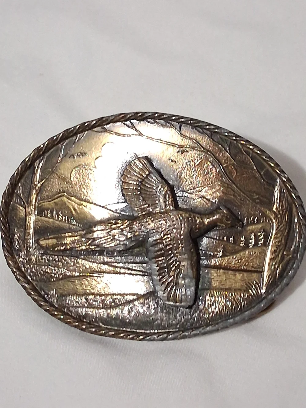 Vintage Western Style Belt Buckle Lot Gold Silver Tone Eagle Pheasant Phoenix